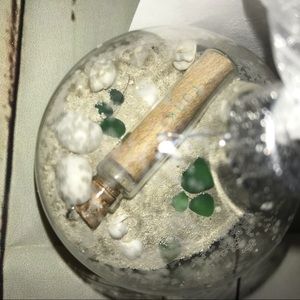 Accents - sand filled ornament w/ messanger bottle Accents - sand filled ornament w/ messanger bottle